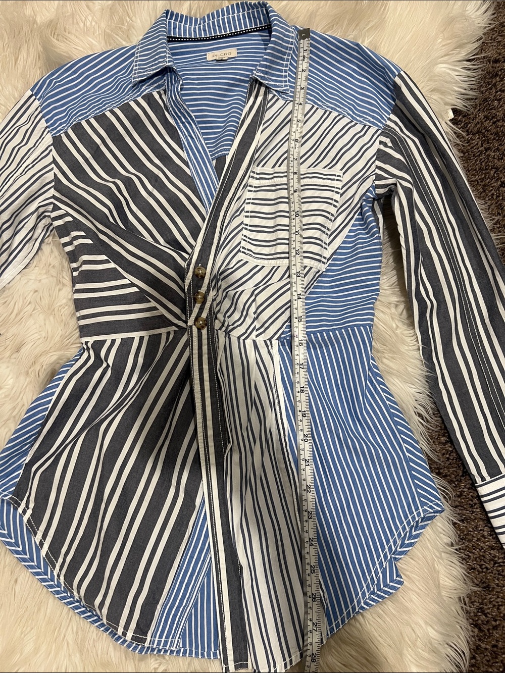 Pilcro/ Antropology- Cotton Blend-down shirt - Picture 8 of 8
